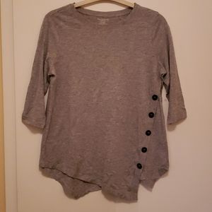 Westbound Gray cotton top shirt Petite  New